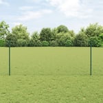Staketstolpar 11 st U-Kanal Grön 100 cm Stål, vidaXL Hexagon Staket Grön 1x100 m Stål