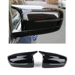 NCUIXZH 2Pcs Car Bright Black Side Rear View Mirror Cover Replacement,For BMW 5 Series G11 G12 G30 G38 2017-2019-Bright black