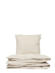 Adult Bedding - Swedish - Gingham Oat Home Textiles Bedtextiles Bed Sets Cream STUDIO FEDER