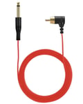 6.35mm to RCA Right Angle Tattoo Machine Power Supply Cable Red - 1.8m