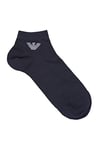 Emporio Armani Men's Gifting Sneaker Socks with Jacquard Eagle, Marine, One Size