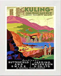 Lumartos, Vintage Poster Kuling China Contemporary Home Decor Wall Art Print, White Frame, A4 Size