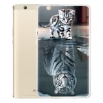 Yoedge Case Compatible for Huawei Mediapad M3 8.4-Cover Silicone Soft Clear with Design Print Cute Pattern Antiurto Shockproof Back Protective Tablet Cases for Huawei Mediapad M3 8.4, Cat