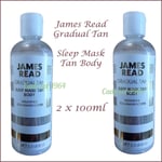 James Read Gradual Tan Sleep Mask Tan Body 2 x 100ml NEW