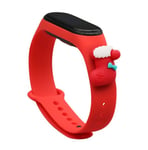 Rem Xmas Armband för Xiaomi Mi Band 6 / Mi Band 5 Jul Silikon Armband Röd (strumpa)