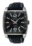Seiko Klockarmband 7N42-0EA0 / SGEE23JC Läder Svart 24mm