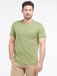 Barbour Short Sleeve Essential Sports Logo T-Shirt - Khaki, Khaki, Size L, Men