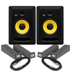 KRK Rokit Classic 8 (Pair) With Isolation Pads & Cables based on Rokit RP8 G3