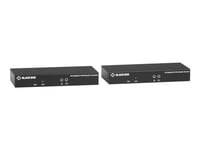 Black Box Kvx Series Kvm Extender Over Catx - 4K, Single-Head, Displayport, Usb 2.0 Hub, Serial, Audio, Local Video - Sändare Och Mottagare - Förlängare För Tangentbord/Video/Mus/Seriell/Usb - Usb - Upp Till 100 M - 1U - Taa-Kompatibel