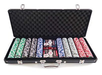 Grimaud - Malette de Poker Premium 500 jetons 11,5g marqués - 2 jeux de 54 cartes - jetons Dealer - Livret de règle - Mallette en aluminium