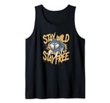 Stay Wild Stay Free Wolf Hunting Express Yourself Travel Tank Top