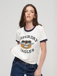 Superdry Vintage Americana Graphic T-Shirt, Ecru/Rich Navy