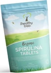 Organic Spirulina Tablets - High in Amino Acids, Chlorophyll, Protein, and Calci