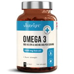 Omega 3 Pure Fish Oil 2000mg - 300 Softgel Capsules 5 Months Supply - 660mg EPA