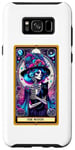 Coque pour Galaxy S8+ Witch Black Cat Tarot Carte Squelette Skelly Magic Spell Wicca