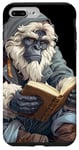 iPhone 7 Plus/8 Plus Cute anime blue bigfoot / yeti reading a library book art Case