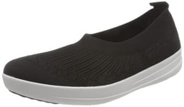 Fitflop Women's Uberknit Ballerina Closed Toe Ballet Flats, Black, 4 UK