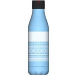 Les Artistes - Bottle Up Marius termoflaske 0,5L lys blå/hvit