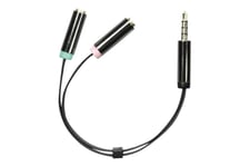 DELTACO AUD-201 - headset-adapter - 10 cm