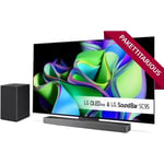 LG OLED C3 77" 4K OLED evo TV + LG SC9S 3.1.3 Dolby Atmos Soundbar -tuotepaketti