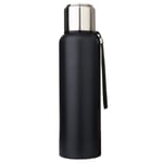 1L/ 1.5L Stainless Steel Water Bottle Double-wall Metal Insulated Vacuum Flask, Leak Proof Sports Water Bottles for Running, Cycling, Travel, Keep Cold 36H, Keep Warm 24H (Black,1500ml (52oz))