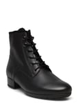 Laced Ankle Boot Shoes Boots Ankle Boots Ankle Boots Flat Heel Black Gabor