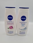 Duo Pack Of Nivea Cashmere & Cottonseed Oil Shower Plus Creme Soft. 250ml Each 