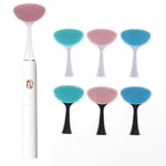 Electric Toothbrush Silicone Face Brush Facial Cleansing H White Blue
