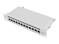 Lanberg Ppf6-9012-S - Patch-Panel - Rackmontering - Cat 6 - Stp - Rj-45 X 12 - Grå, Ral 7035 - 1U - 10"