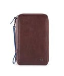 PIQUADRO BLUE SQUARE Leather document holder with cuff