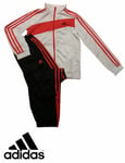 Adidas Kids White Red Black Tracksuit Top And Pants M60653 Size 7-14 Year