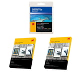 KODAK Remanufactured Epson T128 Black, Cyan, Magenta & Yellow Ink Cartridges Multipack & Photo Paper Bundle - 50 Sheets, 2 Packs, Black,Yellow,Cyan,Magenta