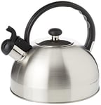 WMF ORBIT whistling kettle 1.5 L, whistling kettle with flute, Cromargan stainless steel