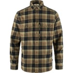 Fjällräven Mens Värmland Heavy Flannel Shirt (Brun (DARK SAND-DARK NAVY/227-555) X-small)