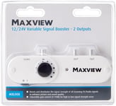 Maxview MXL008 12v or 24v 2 Way TV/FM/DAB Signal Booster with 19dB Variable Gai