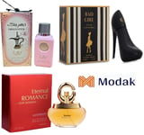 Modak 3 Pack Women Perfume Dirham Pink,Bad Girl Black ,Eternal Romance EDP 100ml