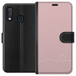 Samsung Galaxy A40 Plånboksfodral Rosa Hjärna Design