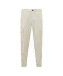 Boss Mens Seiland Stretch Cotton Relaxed Fit Cargo Trousers - Beige - Grey - Size 41 (Waist)