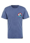 Recovered Mens Marvel Captain America Pop Art Blue, Size: L T-Shirt, Multicolour, L UK
