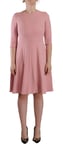 DOLCE & GABBANA Dress A-line Viscose Blend Pink 3/4 Sleeves IT44/US10/L