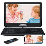 NAVISKAUTO 19" Portable DVD Player w /16" Swivel Screen HDMI Region Free Battery
