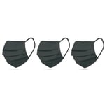 3-PACK Tvättbart Munskydd Svart