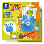 STAEDTLER 8035 24 FIMO Kids Modelling Clay Set - "Funny Picture Monster" (Pack of 2 FIMO Kids Blocks & Modelling Tools)
