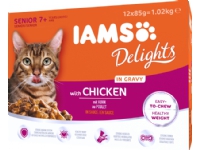 Iams Cat Senior in Gravy 12x85g Land & Sea collection