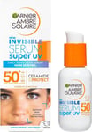 Garnier Ambre Solaire SPF 50+ Super UV Invisible Serum Moisturiser for Face, Hig