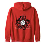 Necronomicon Symbol With Cthulhu Tentacles Geometric Zip Hoodie