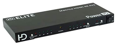 HDElite Matrice HDMI 4x2 Power HD - 4 entrées et 2 Sorties HDMI - Full HD 1080p et 3D