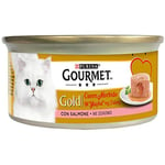 Purina Gourmet Gold Coeur Souple Nourriture Humide pour Chats avec Saumon, 24 boîtes de 85 g
