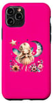 iPhone 11 Pro Hot Pink, Beautiful Fairy Under the Moon with flowers Star Case