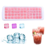 Kitchen Ice Cube Trays with Lids Easy Release 48 Grids Square Shape Ice Cubes Tray for Home Freezer Jelly Pudding Ice Cubes and Other Drinks, Low Temperature DIY Baking